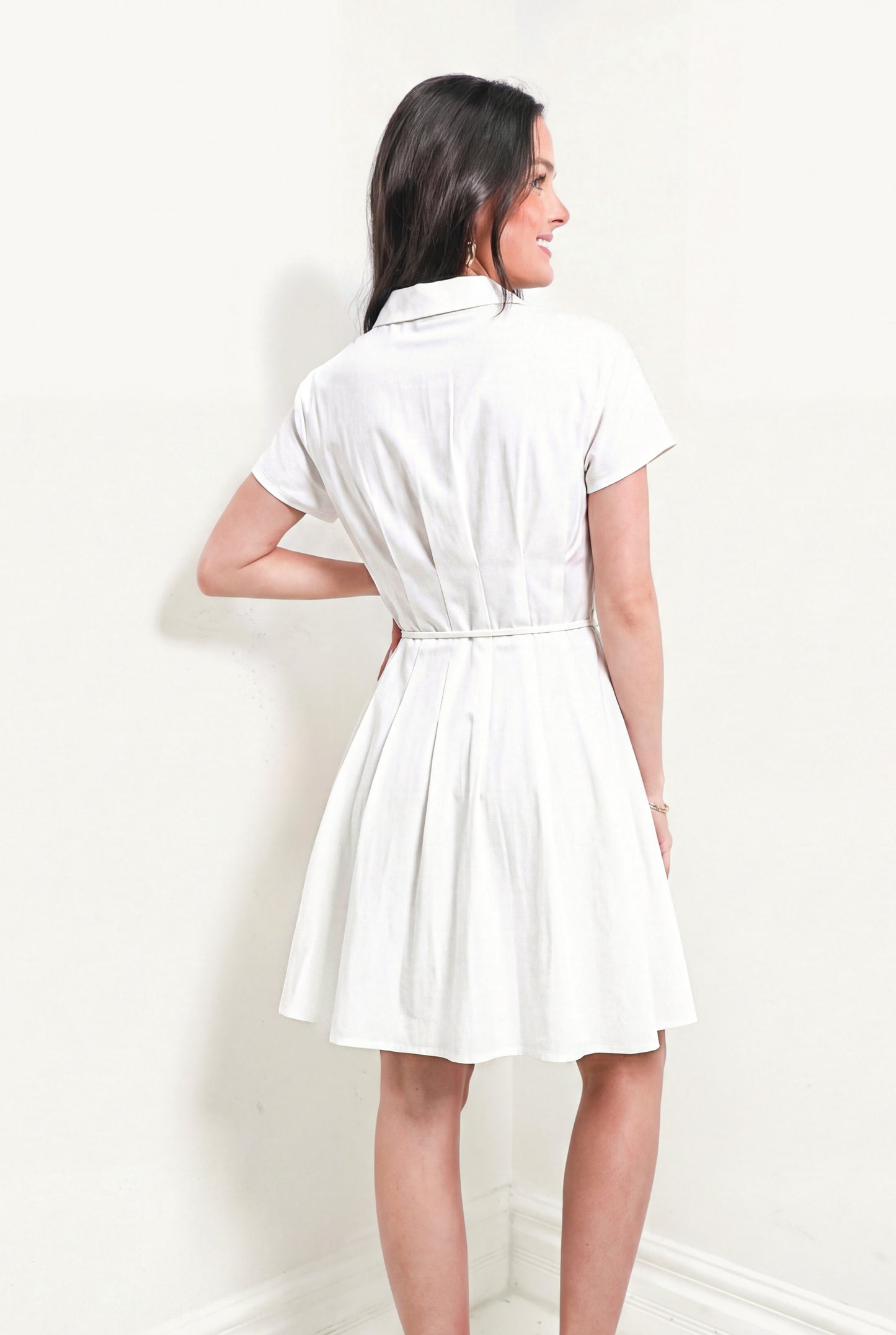 White Linen Whisper Dress
