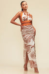 Tuscan Tropical Halter Sundress-Dresses-KCoutureBoutique, women's boutique in Bossier City, Louisiana