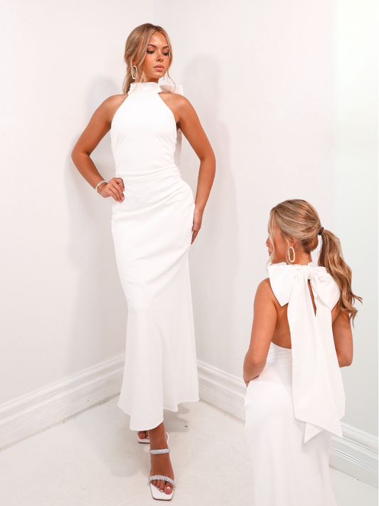 Tied In Grace Bow Back Maxi Dress