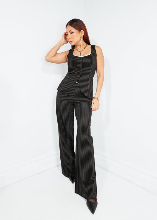 Uptown Chic Pinstripe Top