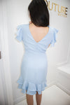 V-Back Ruffled Dress-Dresses-KCoutureBoutique, women's boutique in Bossier City, Louisiana