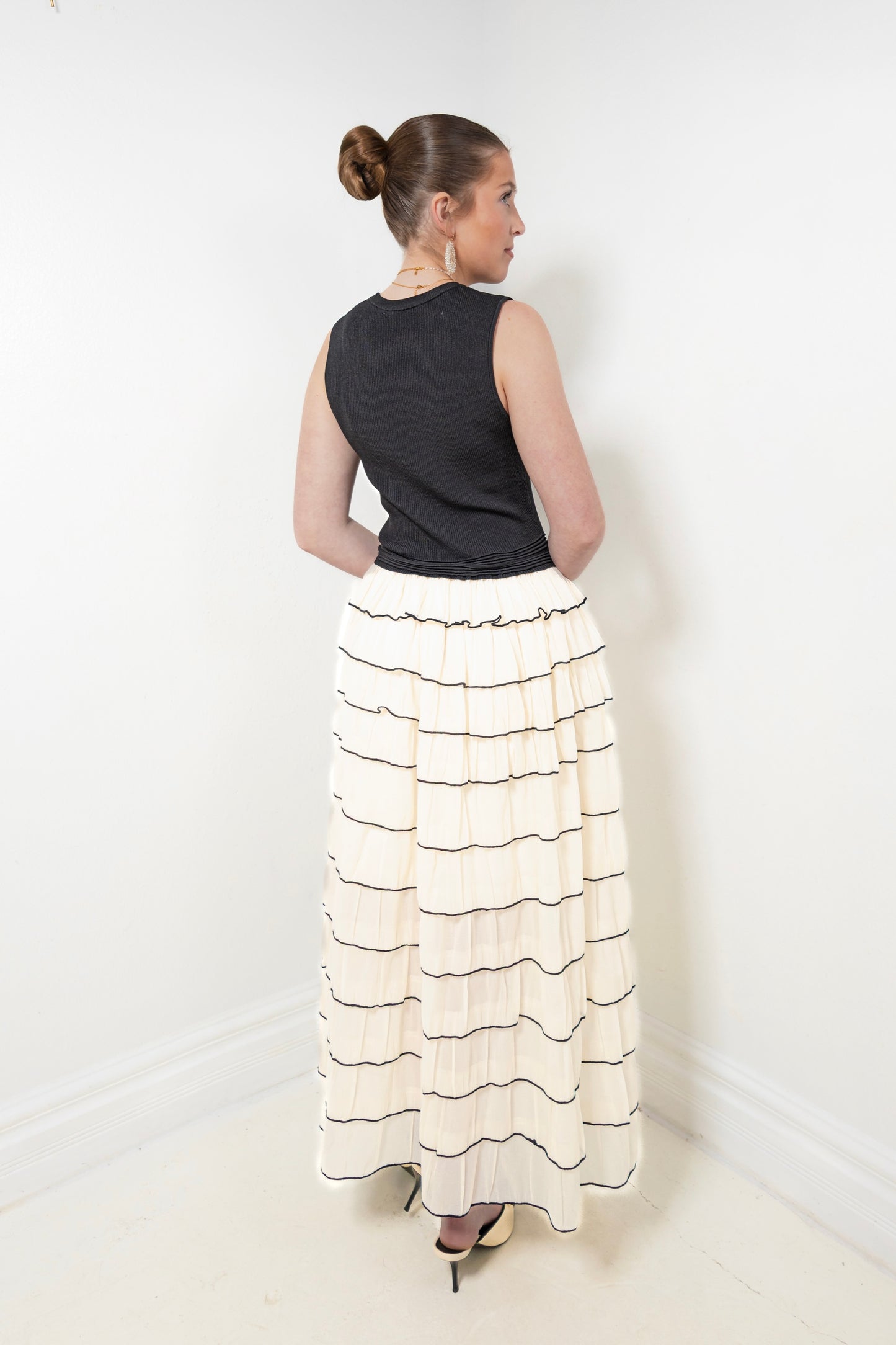 The Vienna Ruffle Midi Dress