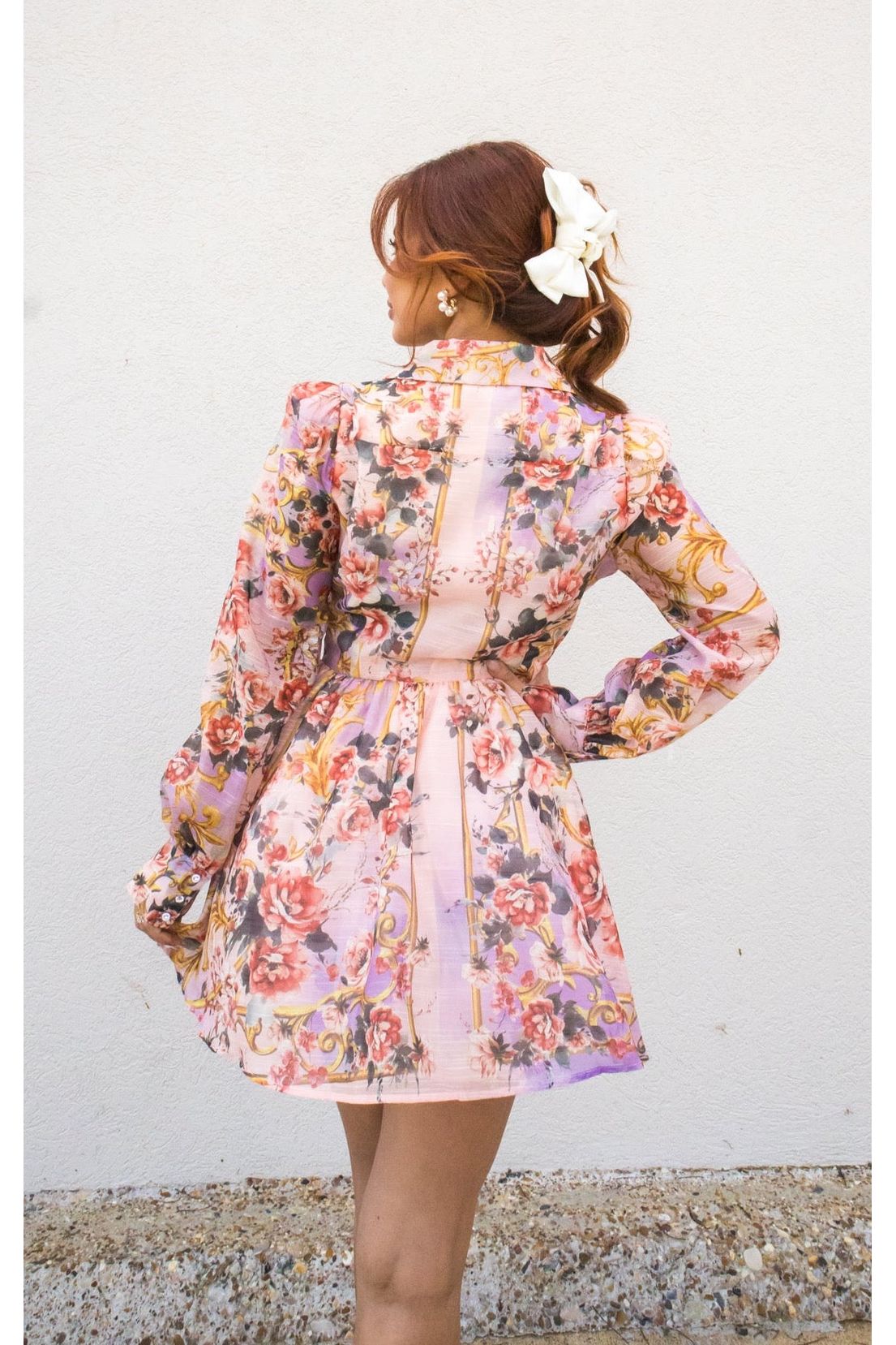 Vintage Flower Collared Dress-Dress-KCoutureBoutique, women's boutique in Bossier City, Louisiana