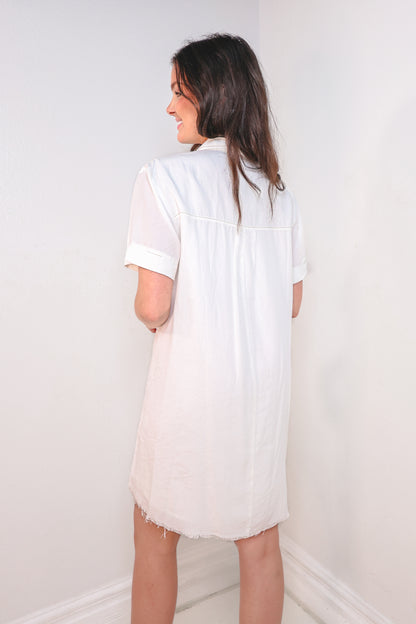 Washed Denim Shirt Dress