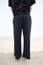 Wide Leg Pearl Lined Pants-Bottoms-KCoutureBoutique, women's boutique in Bossier City, Louisiana