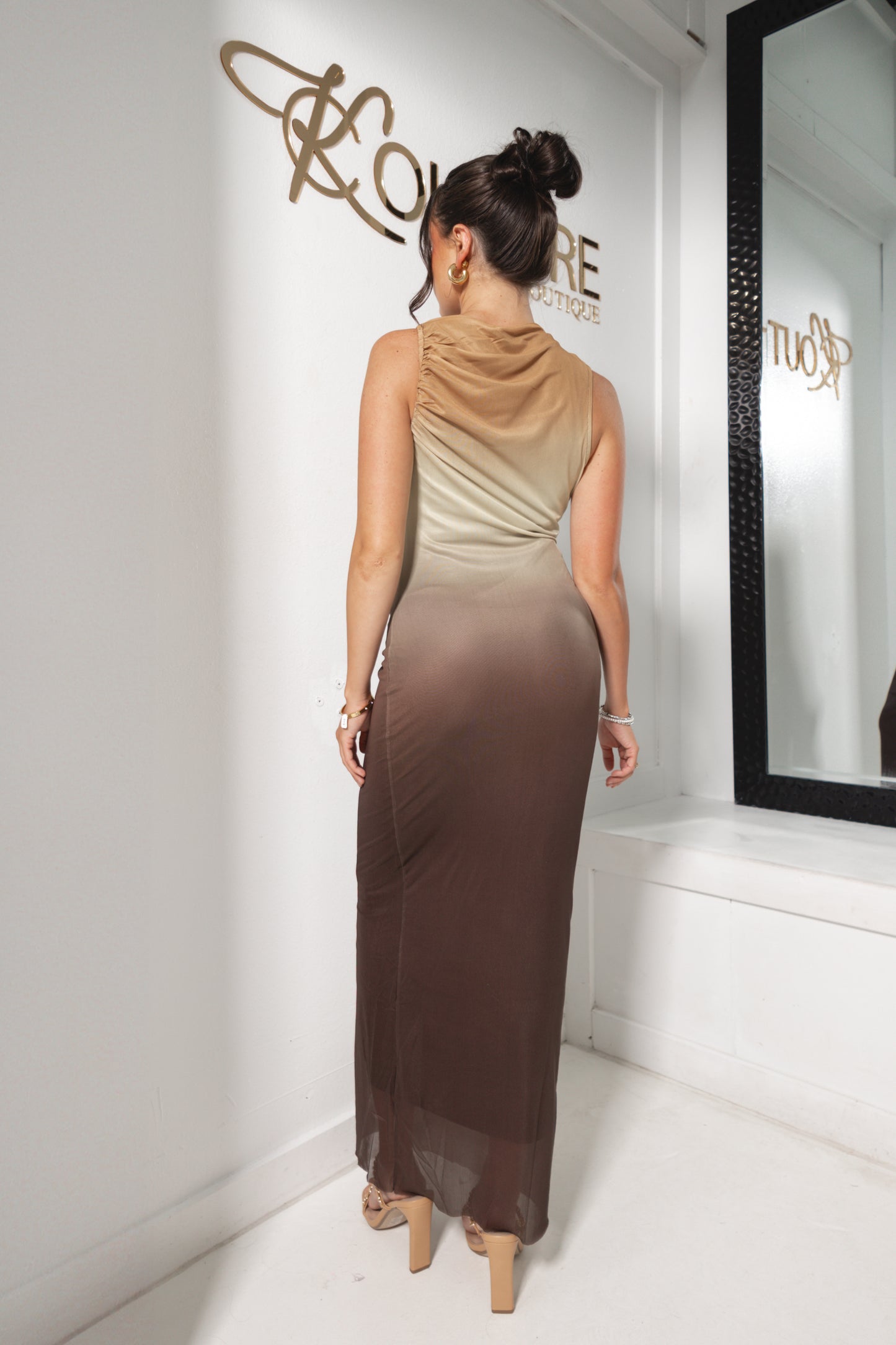 Woodland Grace Ombre Maxi Dress
