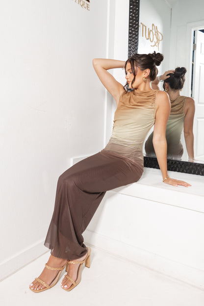 Woodland Grace Ombre Maxi Dress