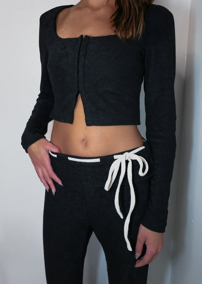 Y2K Black & White Knit Set