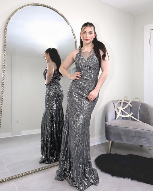 Your Night To Shine Sequin Evening Gown