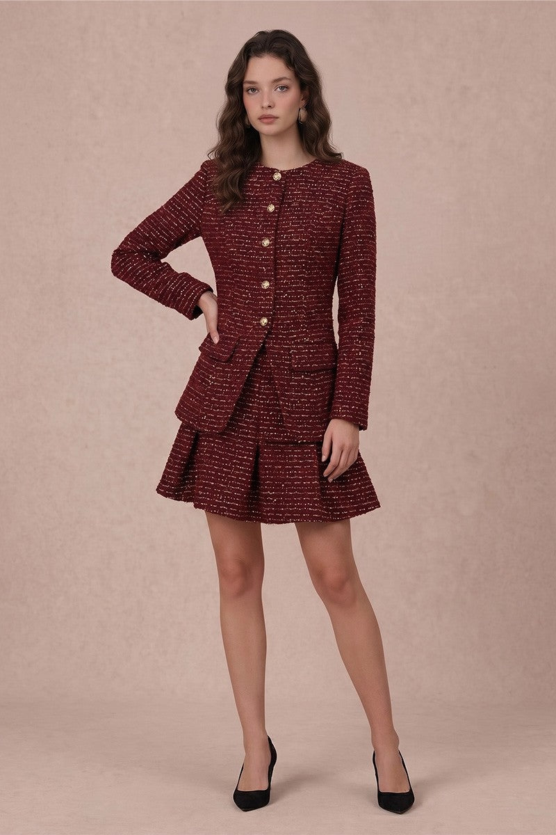 Vintage Charm Tweed Blazer