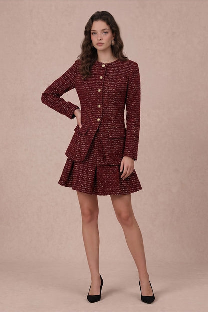 Vintage Charm Tweed Blazer