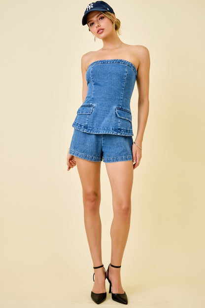 Off Duty Denim Romper