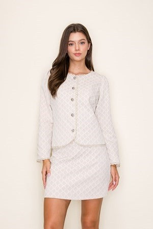 Scalloped in Ivory Skirt