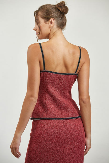 Rouge Lane Tweed Top