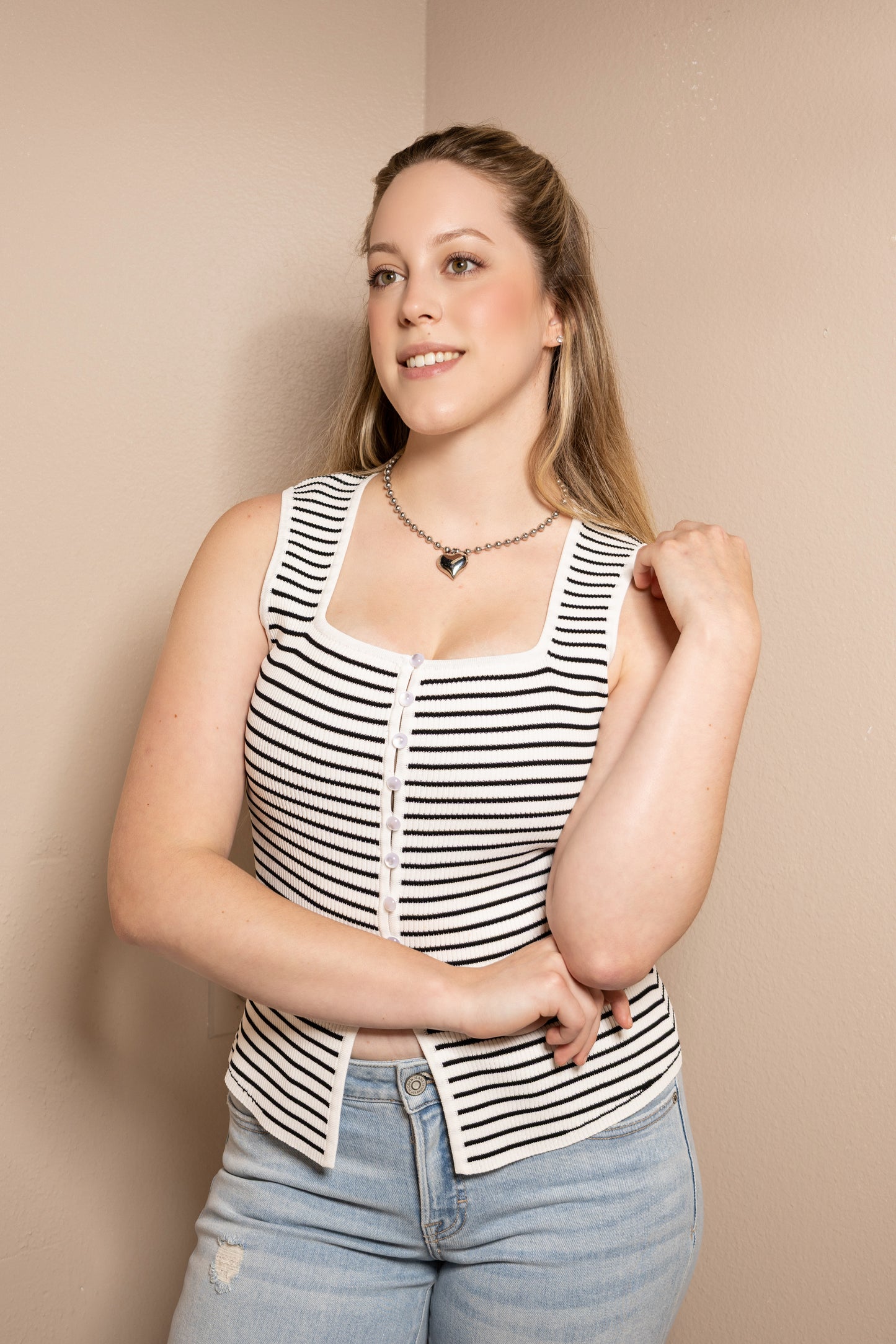 Hamptons Stripe Knit Tank