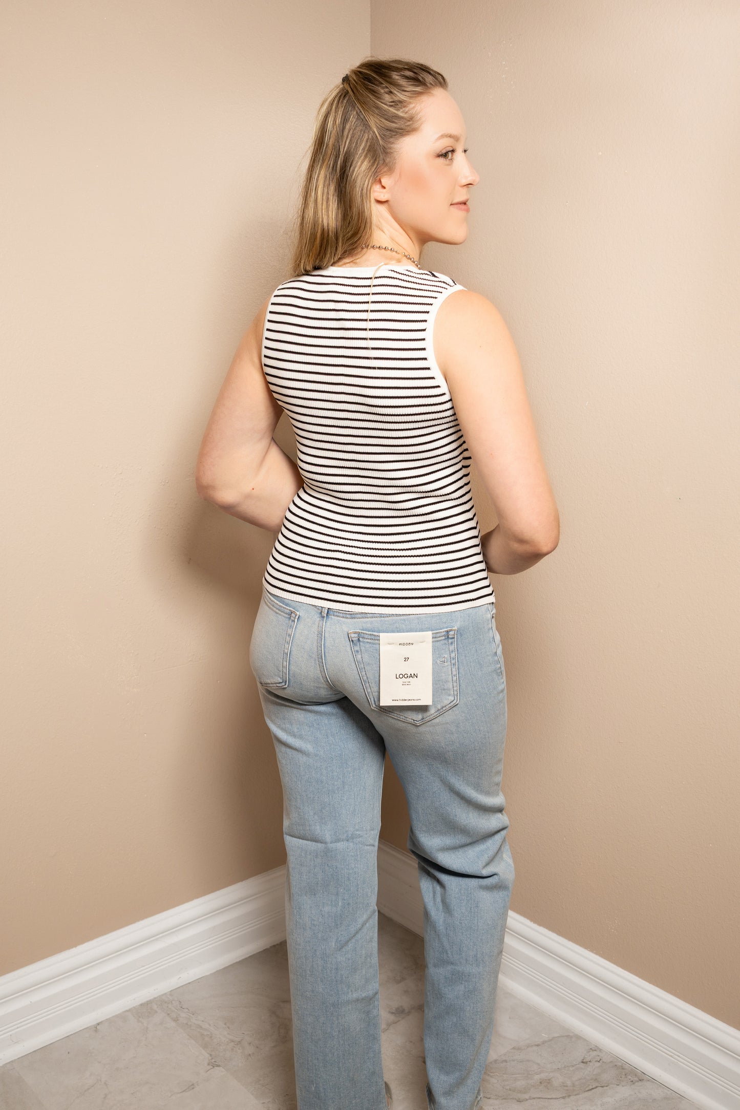 Hamptons Stripe Knit Tank