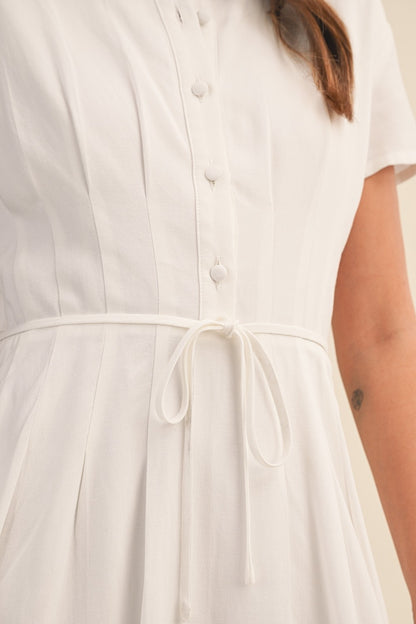 White Linen Whisper Dress