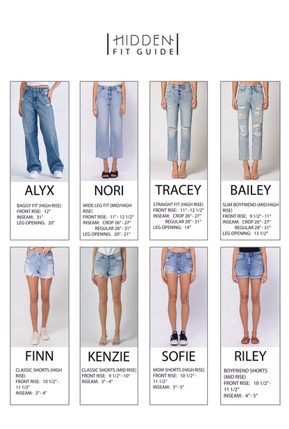 Hidden Riley Distressed Boyfriend Shorts