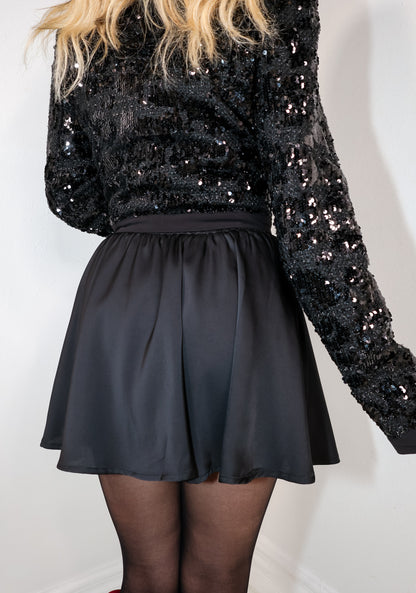 Midnight Sequin Bow Blazer