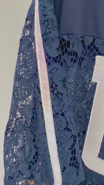 Navy USA Varsity Lace Top