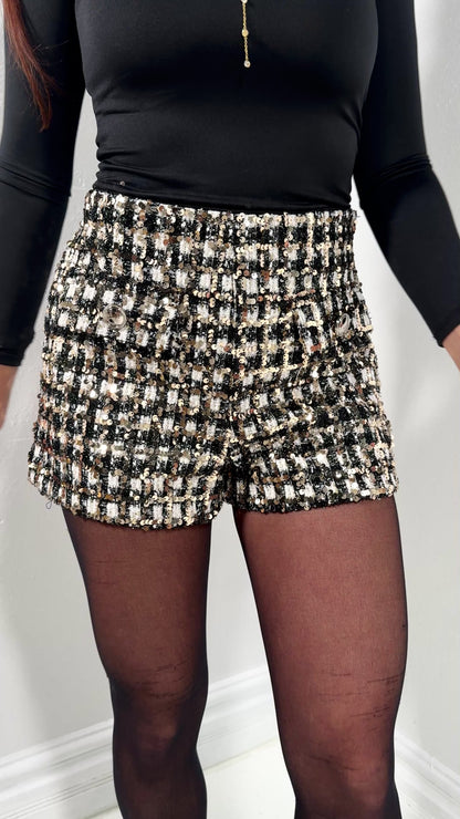 Glimmer & Gleam Tweed Shorts