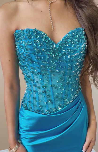 Velouré Glam Beaded Gown