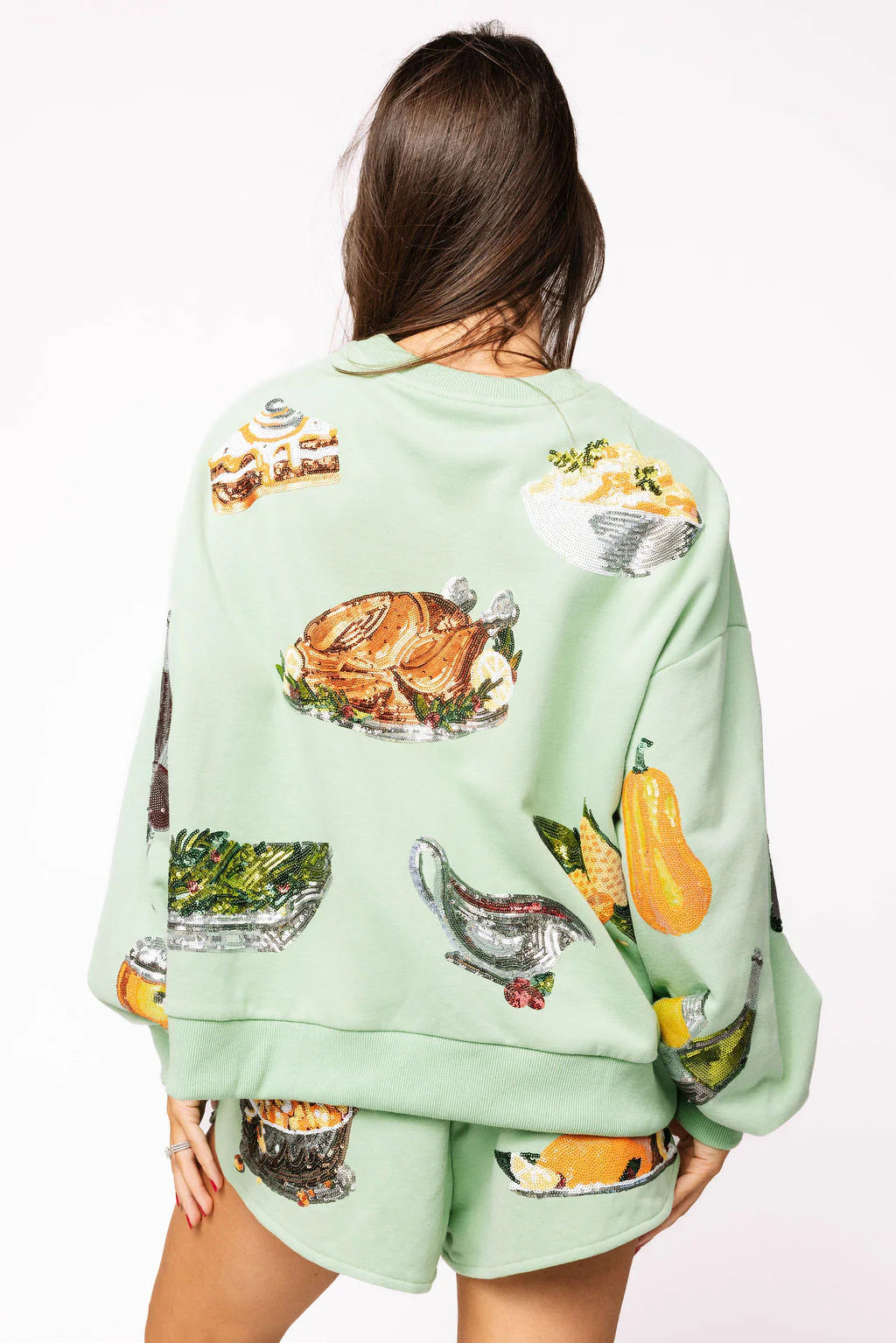 Queen of Sparkles Mint Queen of Turkey Sweatshirt