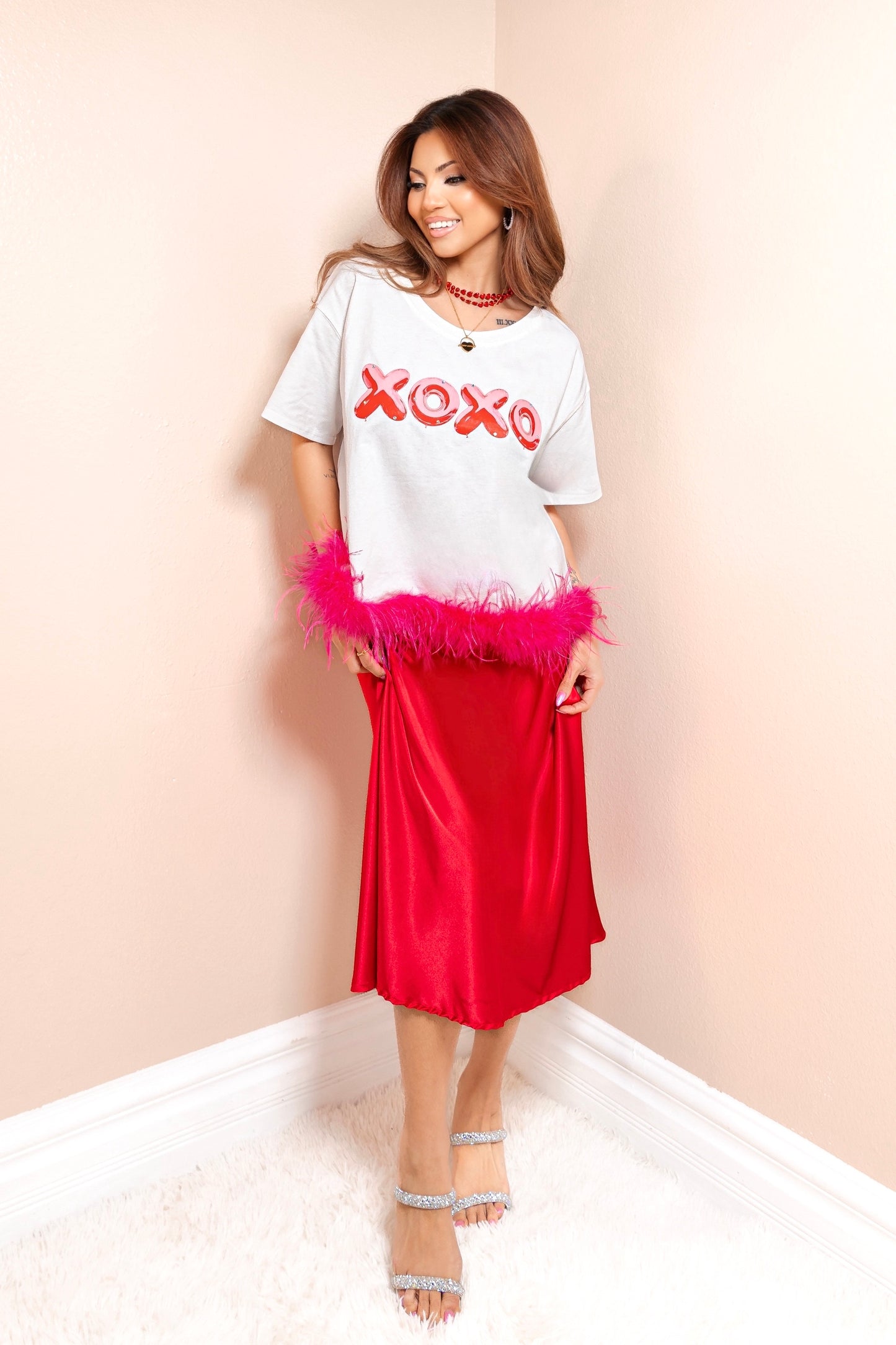 XOXO Fun Feather Tee
