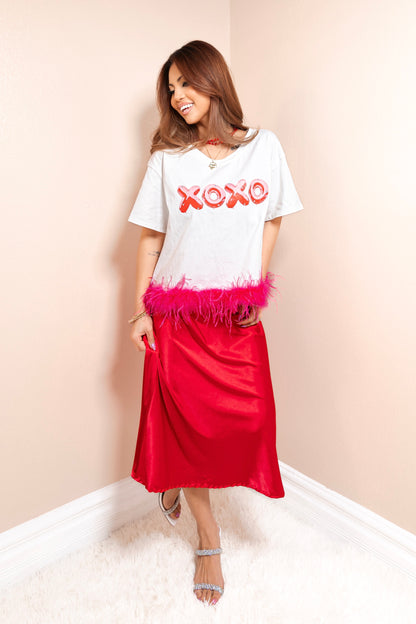 XOXO Fun Feather Tee