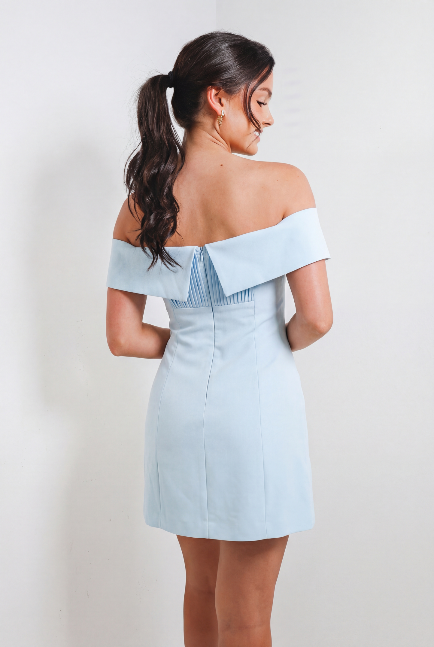 Endless Rose Folded Panel Linen Mini Dress