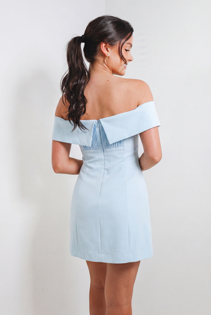 Endless Rose Folded Panel Linen Mini Dress