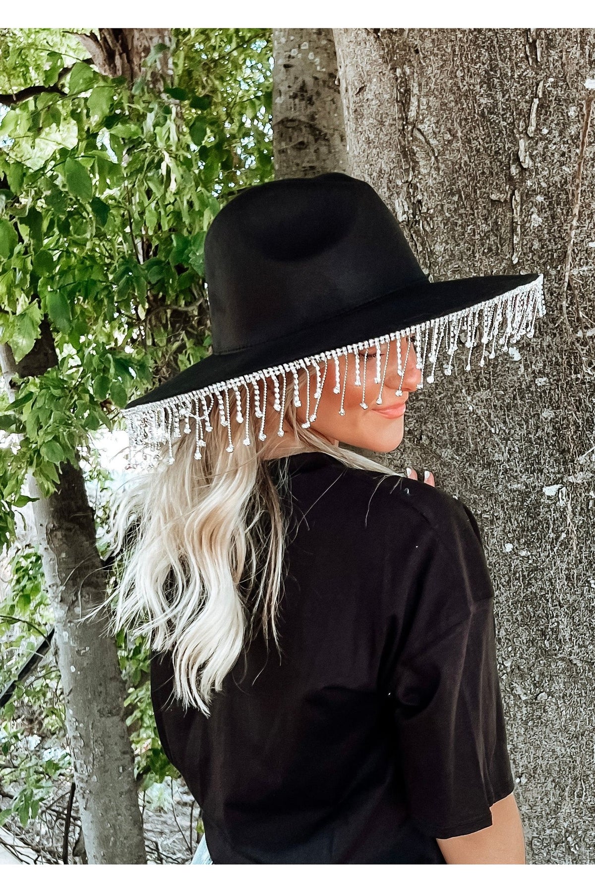 Alexa Fringes Rhinestones Cowboy Hat-Hats-KCoutureBoutique, women's boutique in Bossier City, Louisiana
