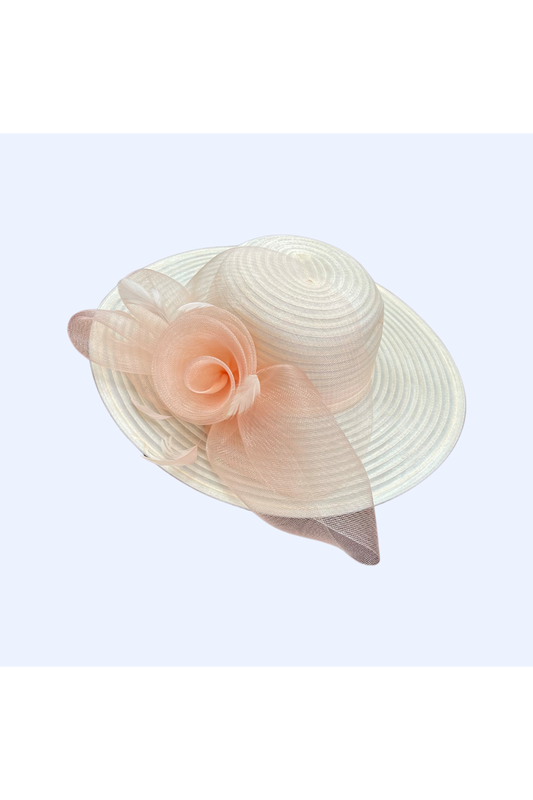 Ava Peachy Rose dressy Hat-Hats-KCoutureBoutique, women's boutique in Bossier City, Louisiana