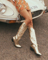 BILLINI Urson Gold Metallic Knee High Boots-Shoes-KCoutureBoutique, women's boutique in Bossier City, Louisiana