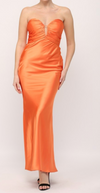 Be Classy Strapless Satin Maxi Dress-Apparel & Accessories-KCoutureBoutique, women's boutique in Bossier City, Louisiana