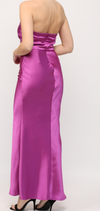 Be Classy Strapless Satin Maxi Dress-Apparel & Accessories-KCoutureBoutique, women's boutique in Bossier City, Louisiana