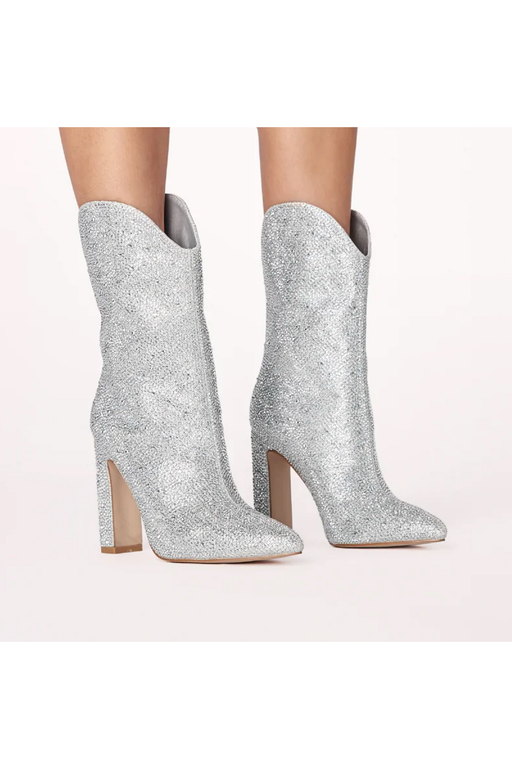 Silver hotsell booties women