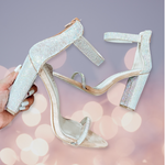 Casatti Chunky Heels Rhinestone Sandals-Shoes-KCoutureBoutique, women's boutique in Bossier City, Louisiana