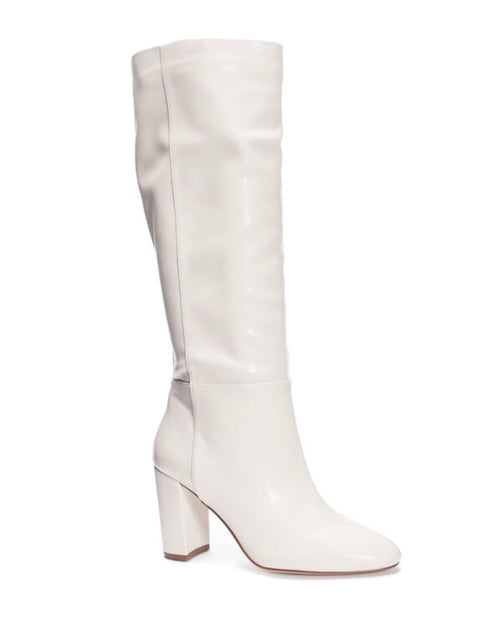 Chinese Laundry Krafty Smooth Ecru Boots-Shoes-KCoutureBoutique, women's boutique in Bossier City, Louisiana