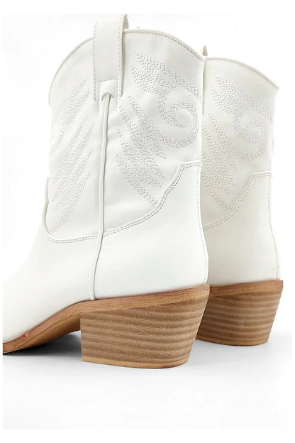 Claire Western Inlay Calf Length Boots-Apparel & Accessories-KCoutureBoutique, women's boutique in Bossier City, Louisiana