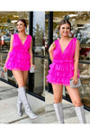 Dreamy Mesh Tiered Ruffle Romper-Rompers-KCoutureBoutique, women's boutique in Bossier City, Louisiana