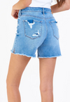 Edgy Julian High Rise Denim Shorts-Apparel & Accessories-KCoutureBoutique, women's boutique in Bossier City, Louisiana