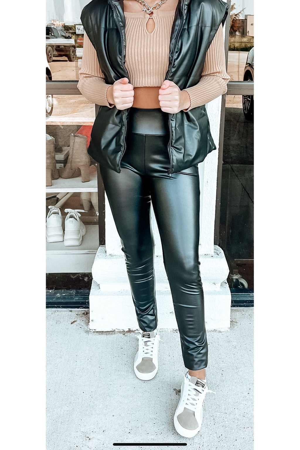 Faux Leather High Waisted Leggings – Heartbreak Boutique
