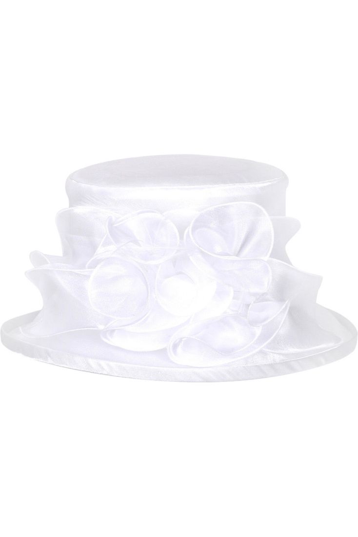 Francis Ruffe Medium Brim Organza Hat-Hats-KCoutureBoutique, women's boutique in Bossier City, Louisiana