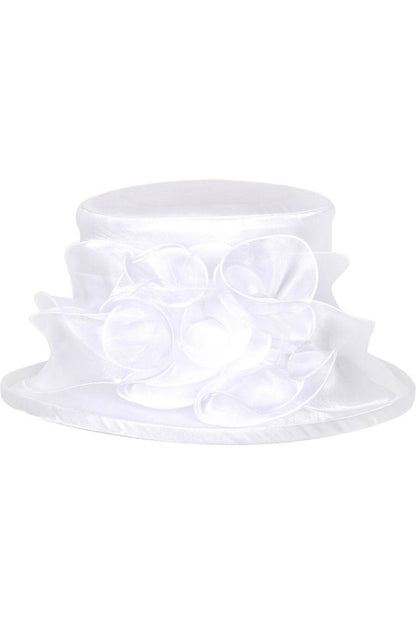 Francis Ruffe Medium Brim Organza Hat-Hats-KCoutureBoutique, women's boutique in Bossier City, Louisiana