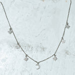 Galaxy Moon Star Necklace-Necklaces-KCoutureBoutique, women's boutique in Bossier City, Louisiana