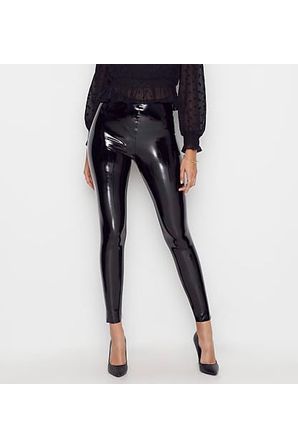 Glossy Faux Leather High Waisted Legging-Bottoms-KCoutureBoutique, women's boutique in Bossier City, Louisiana