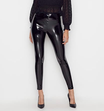 Womens Faux Leather High Waisted Leggings 