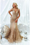Golden Hour Feather Evening Dress-Dresses-KCoutureBoutique, women's boutique in Bossier City, Louisiana