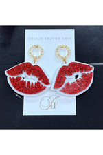 Handmade Sparkle Love Kiss-Earrings-KCoutureBoutique, women's boutique in Bossier City, Louisiana